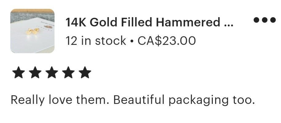 14K Gold Filled Hammered Dot Micro Stud Earrings