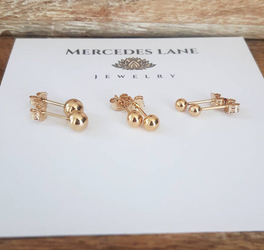 14K Gold Filled Ball Stud Earrings
