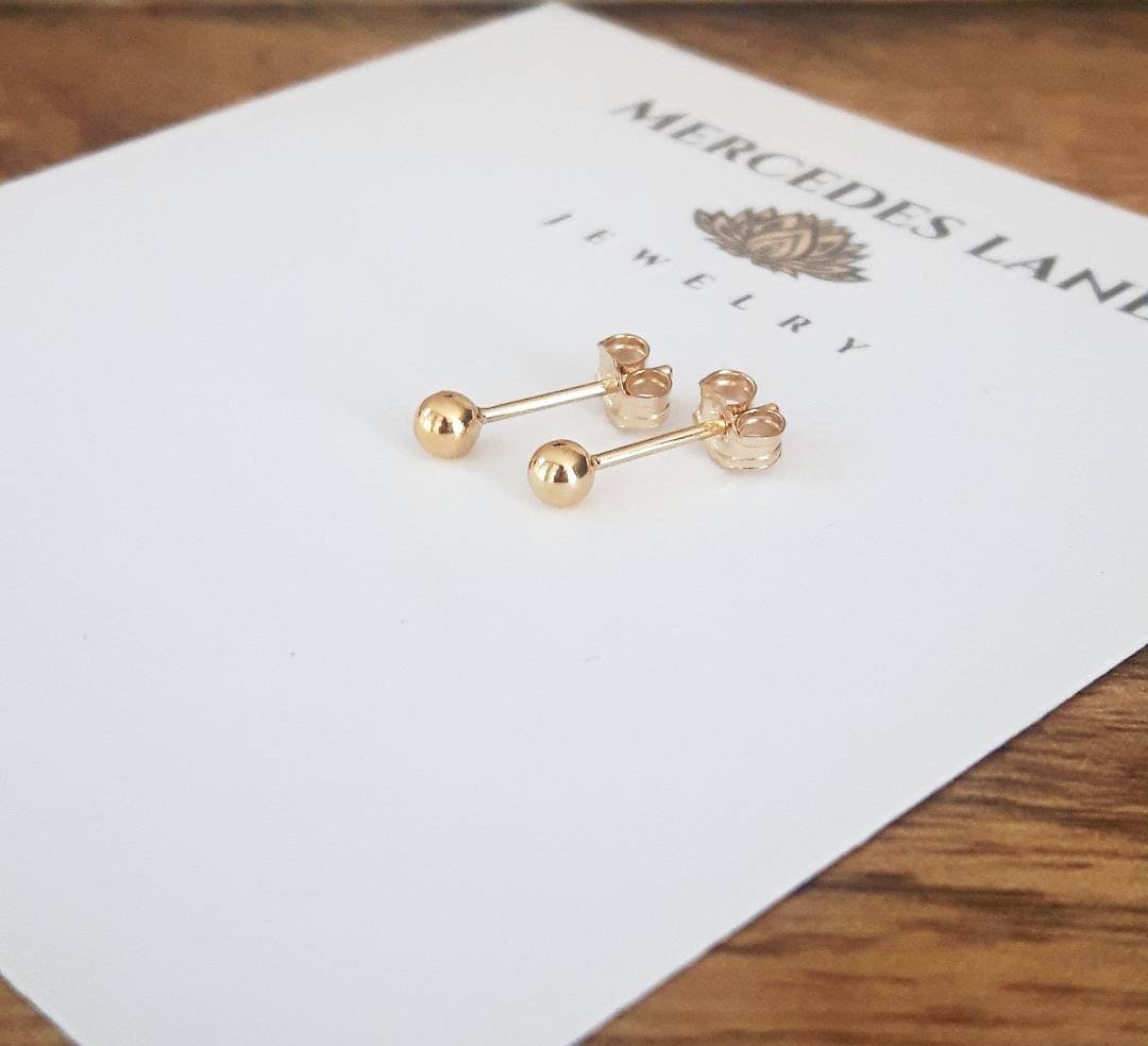 14K Gold Filled Ball Stud Earrings