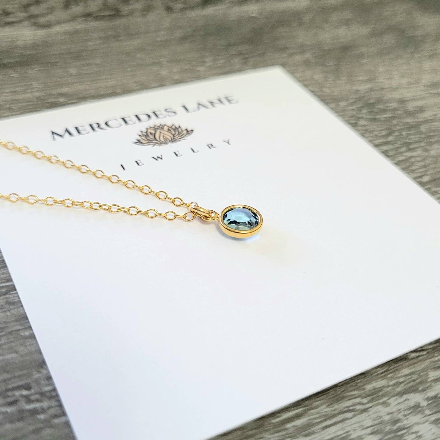 14K Gold Filled or 925 Sterling Silver Dainty Birthstone Personalized Necklace