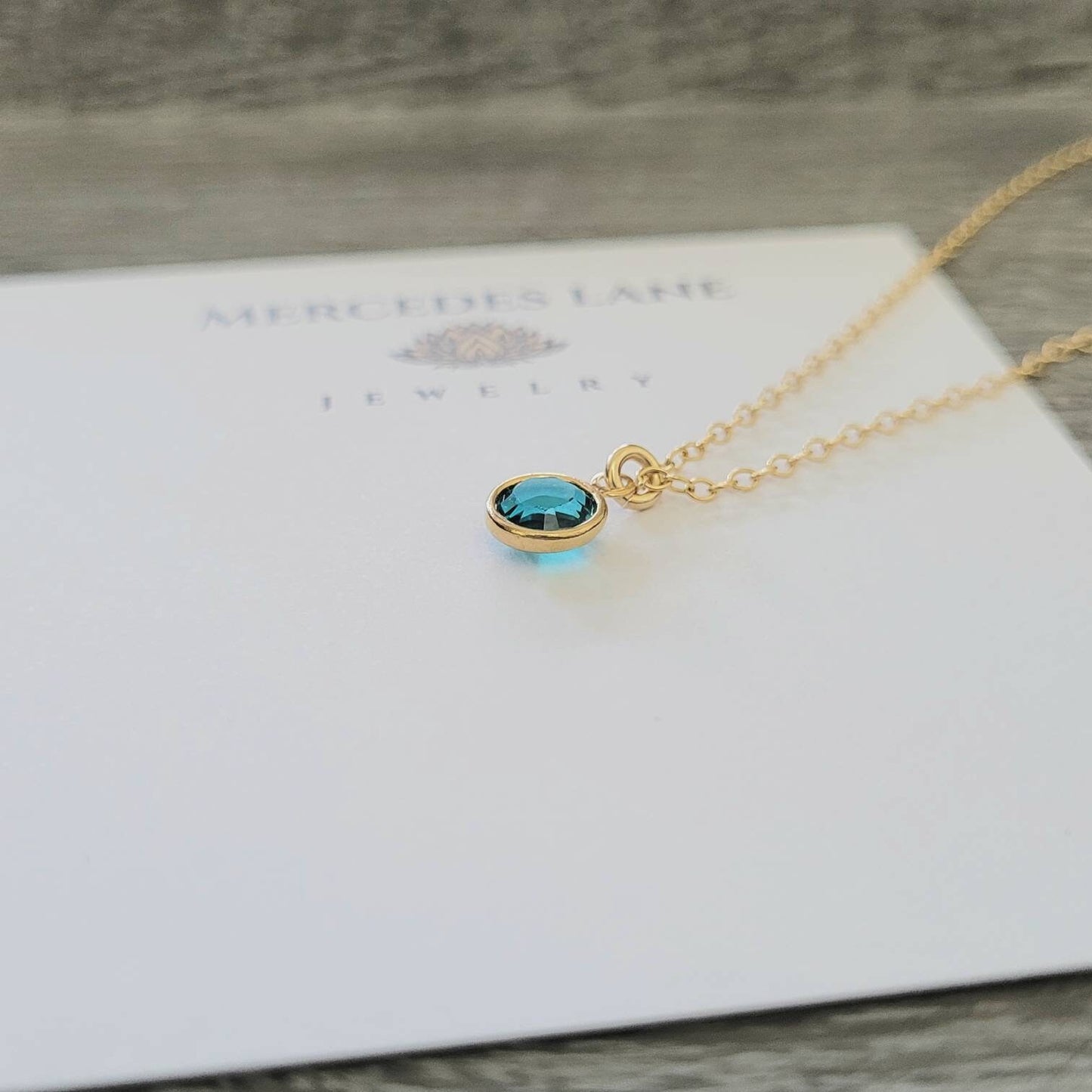 14K Gold Filled or 925 Sterling Silver Dainty Birthstone Personalized Necklace