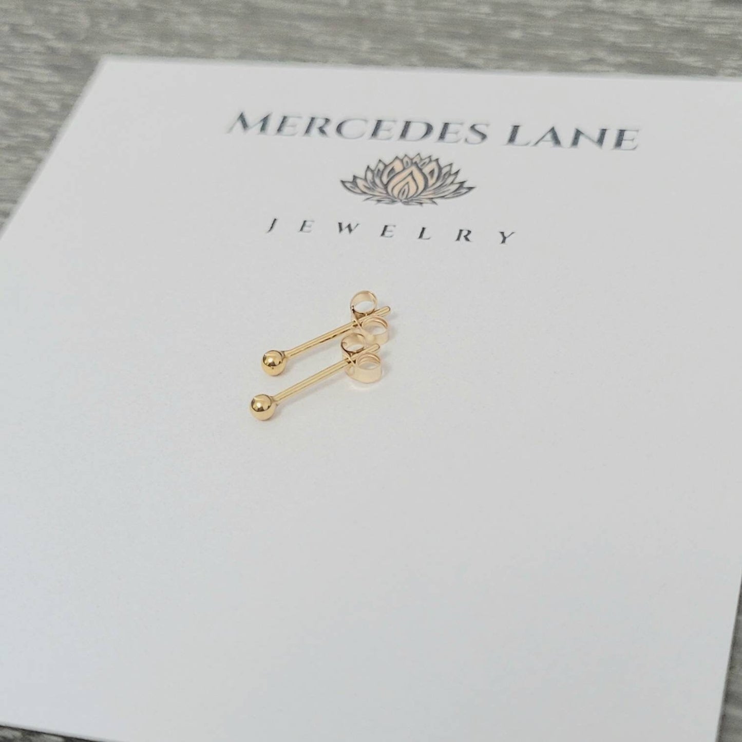 14K Gold Filled MICRO 2 mm Ball Stud Earring