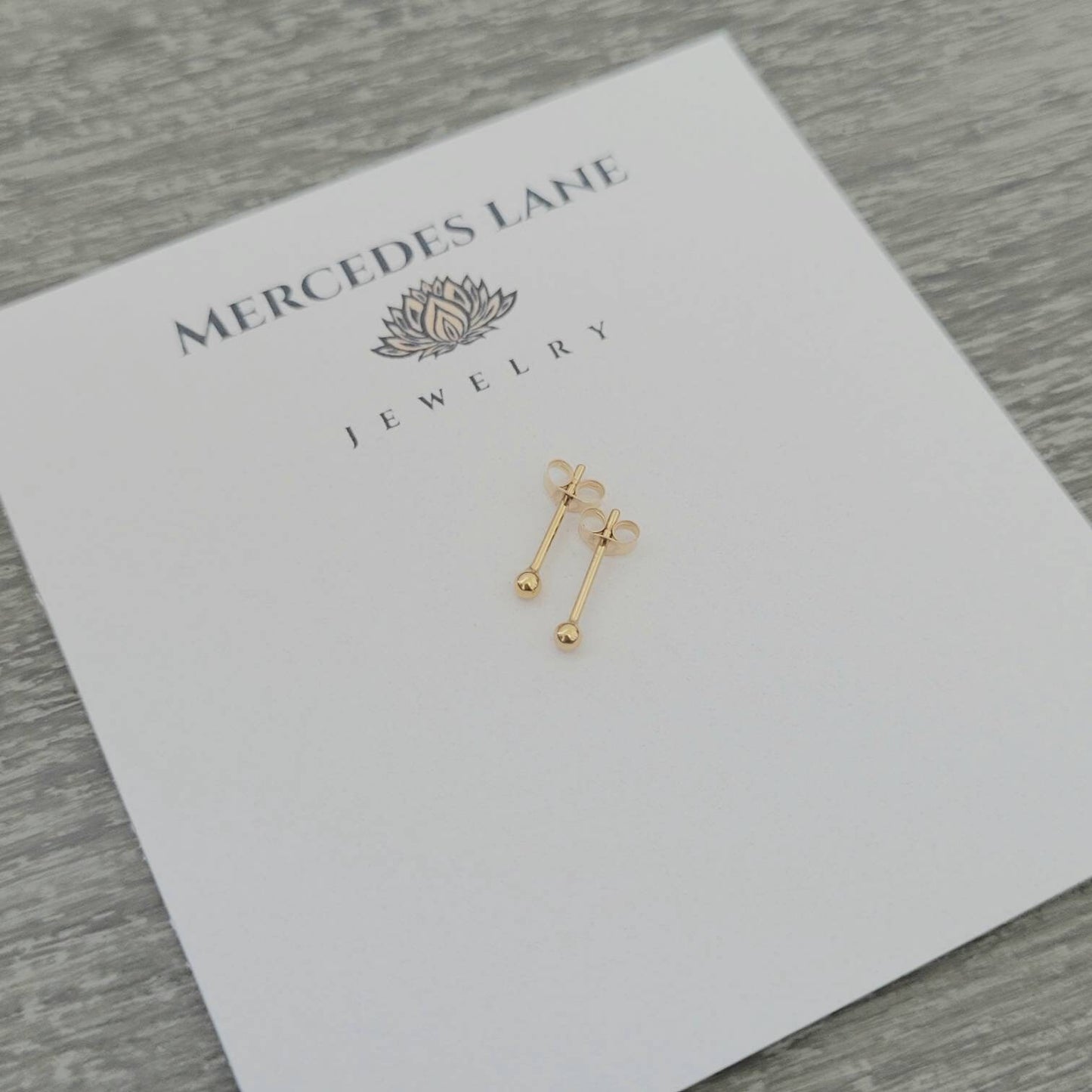 14K Gold Filled MICRO 2 mm Ball Stud Earring