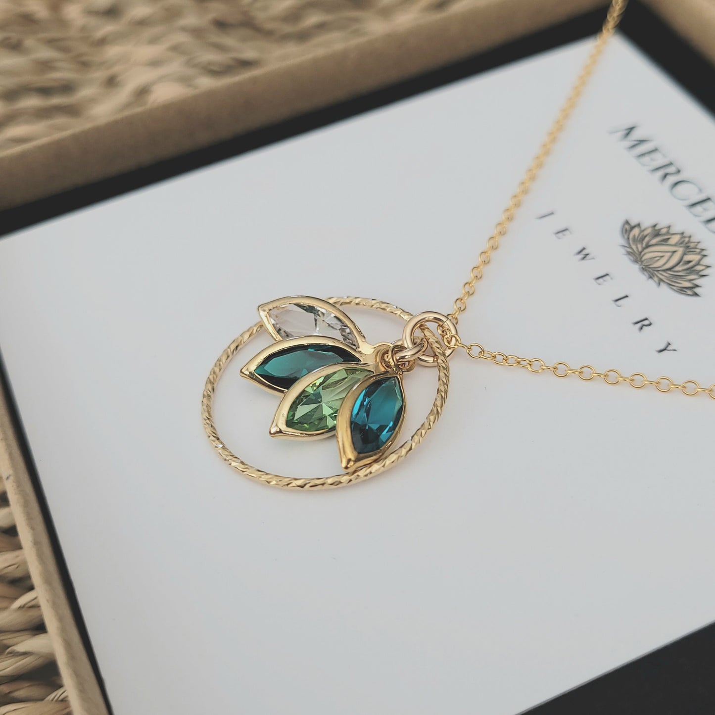 14K Gold Filled Personalized Family Birthstone Necklace