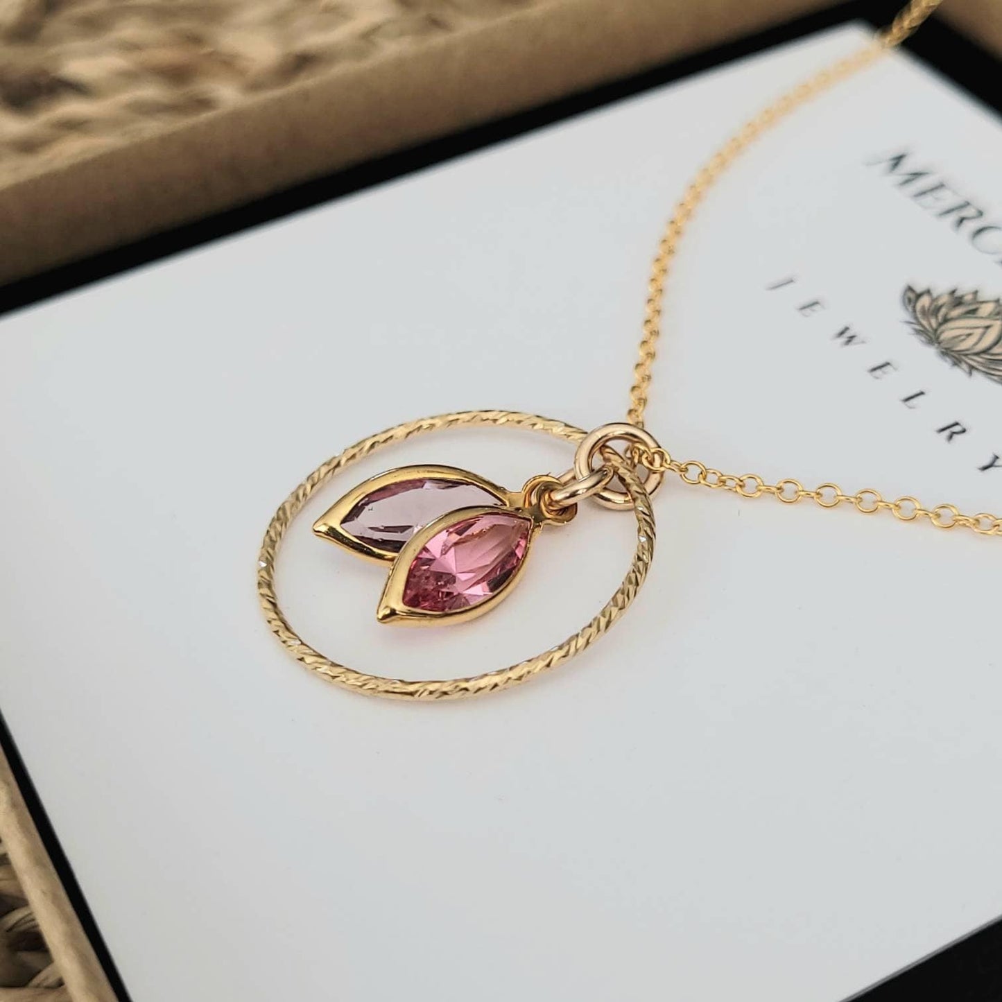14K Gold Filled Personalized Family Birthstone Necklace