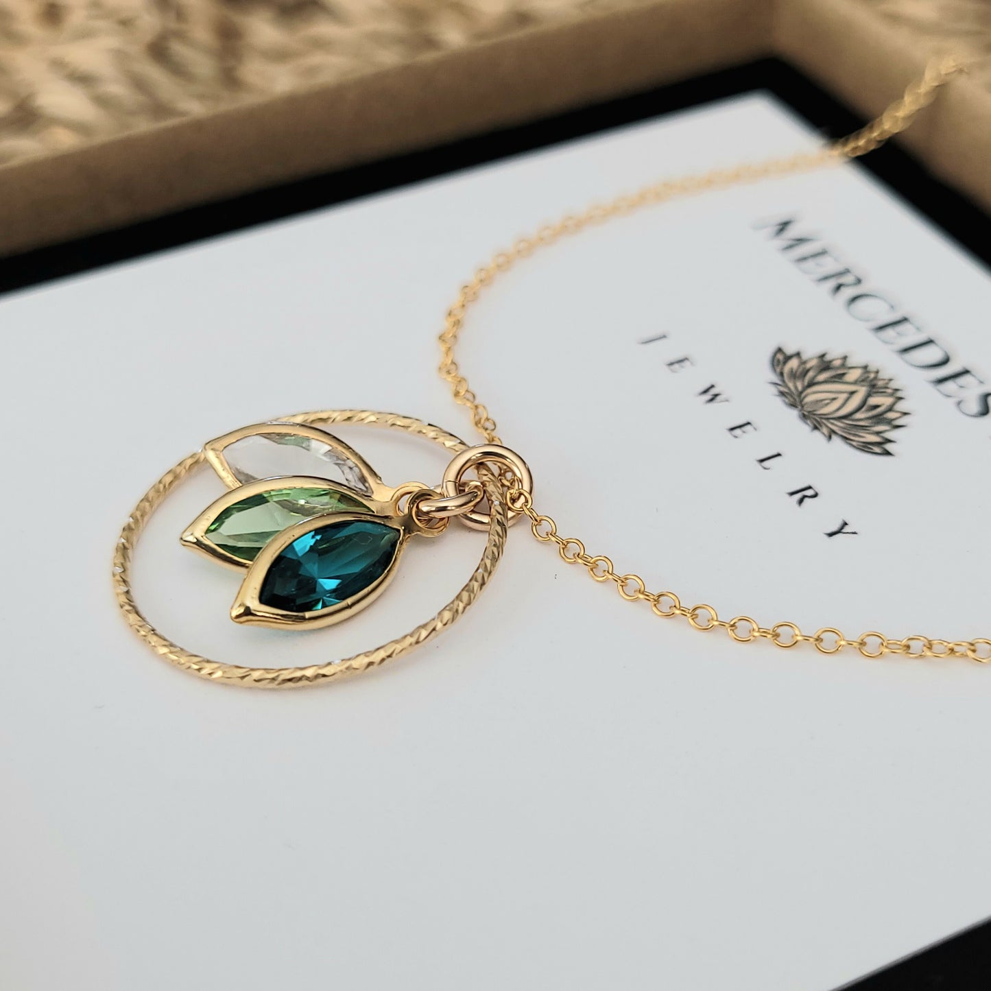 14K Gold Filled Personalized Family Birthstone Necklace