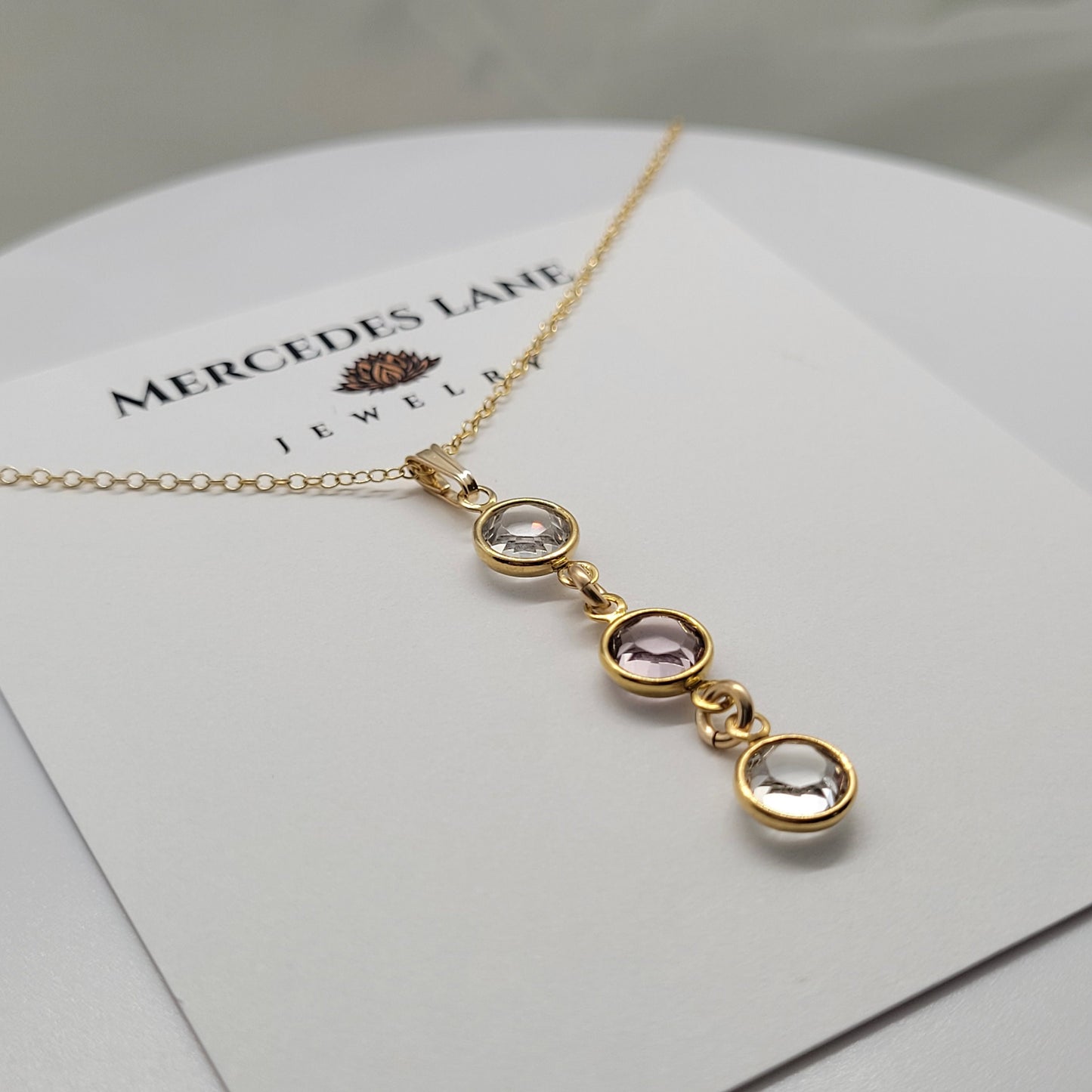 14K Gold Filled Personalized Family Birthstone Necklace
