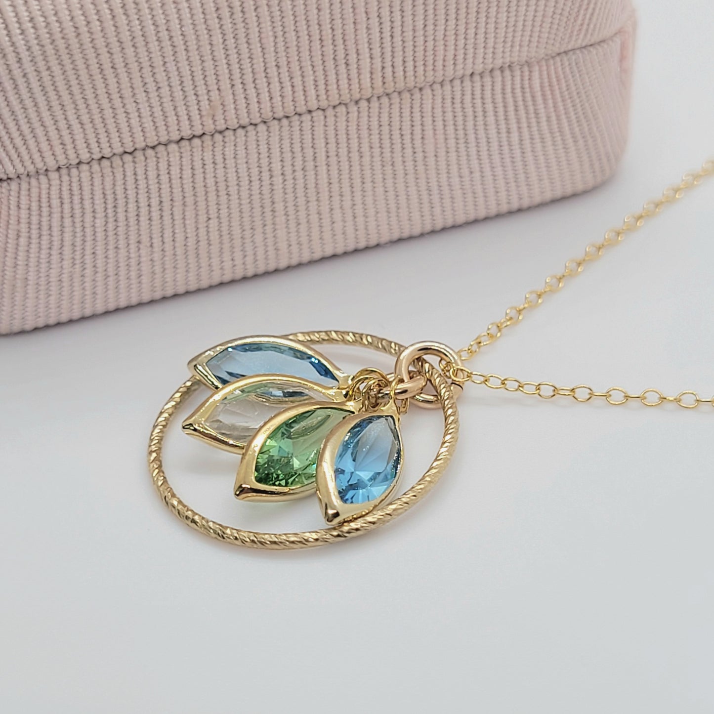 14K Gold Filled Personalized Family Birthstone Necklace