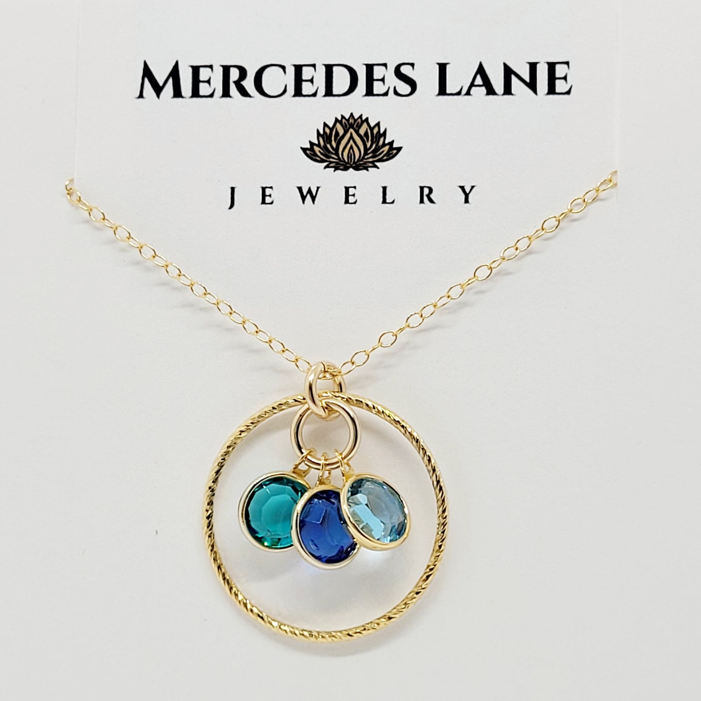14K Gold Filled Family Birthstone Personalized Necklace