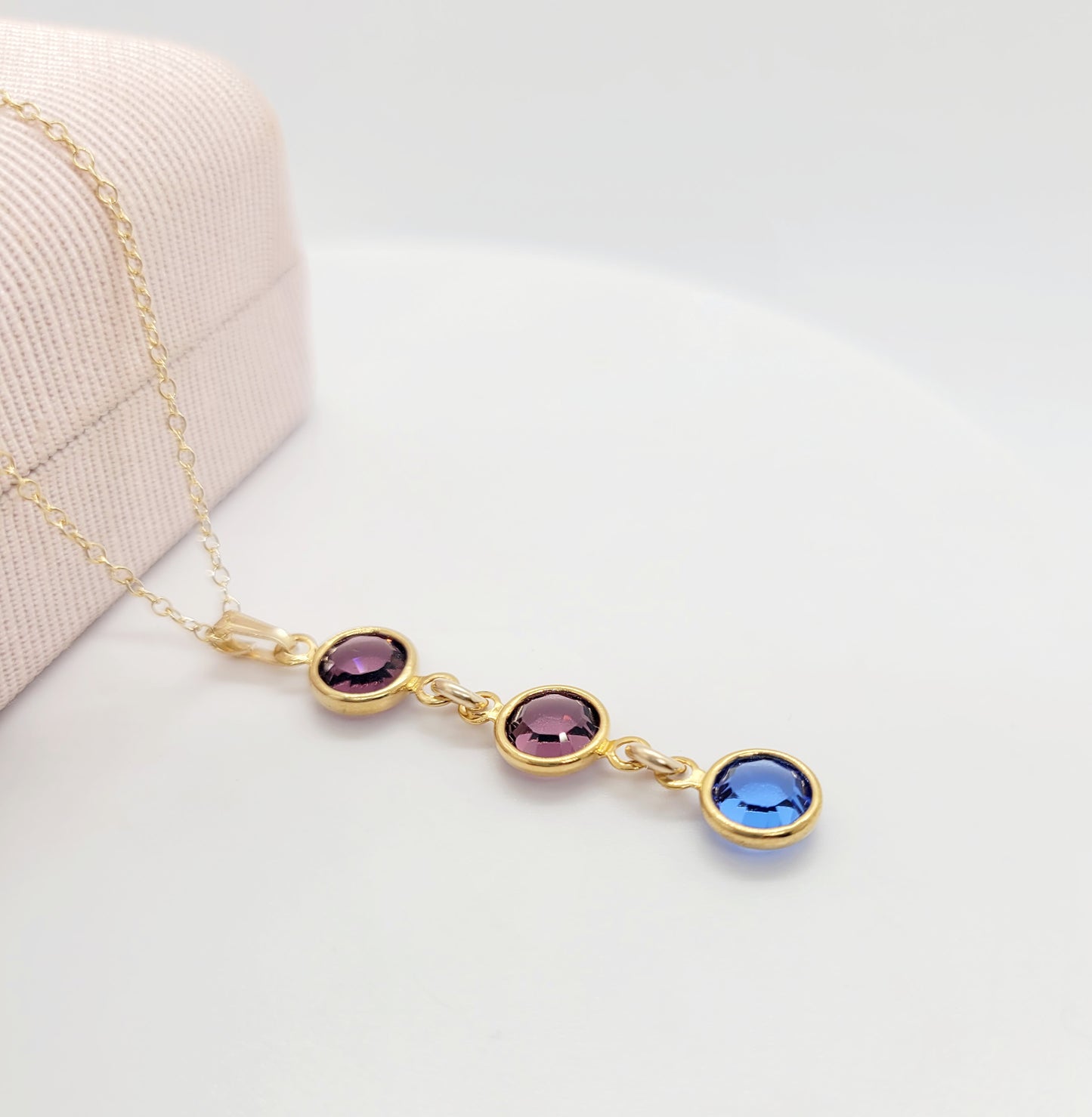 14K Gold Filled Personalized Family Birthstone Necklace