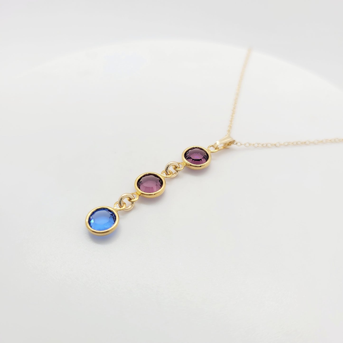14K Gold Filled Personalized Family Birthstone Necklace