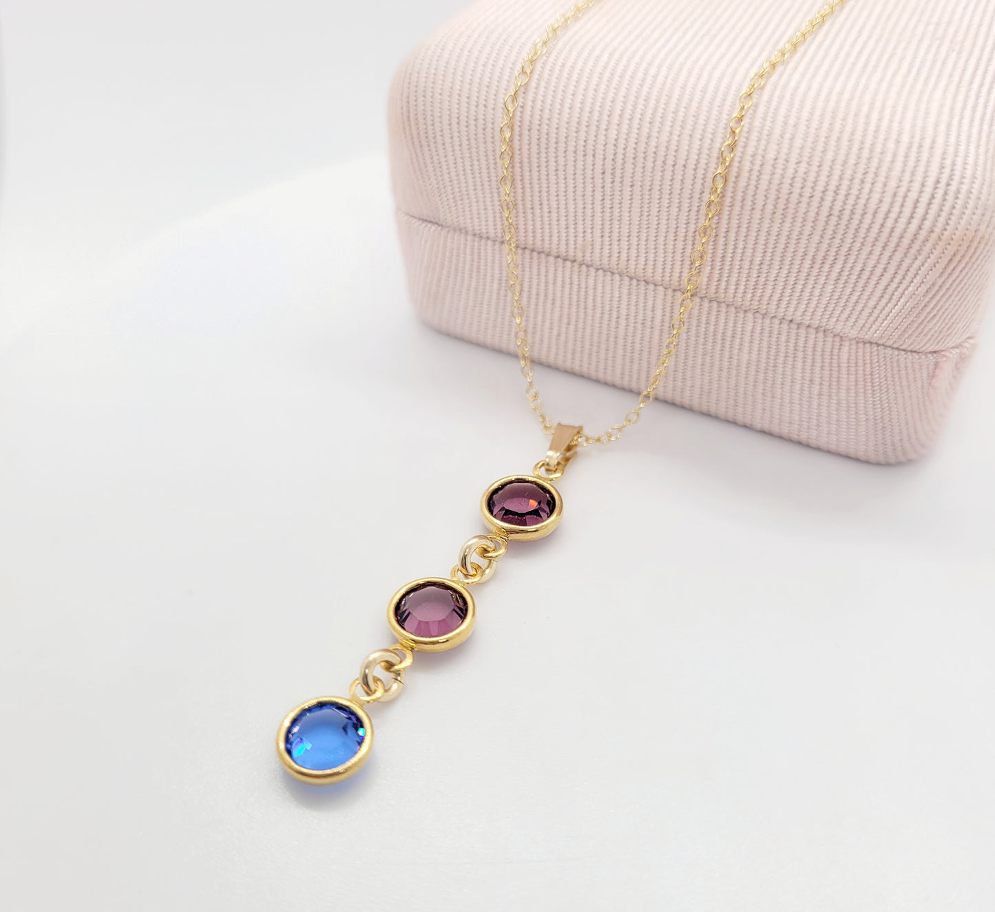 14K Gold Filled Personalized Family Birthstone Necklace