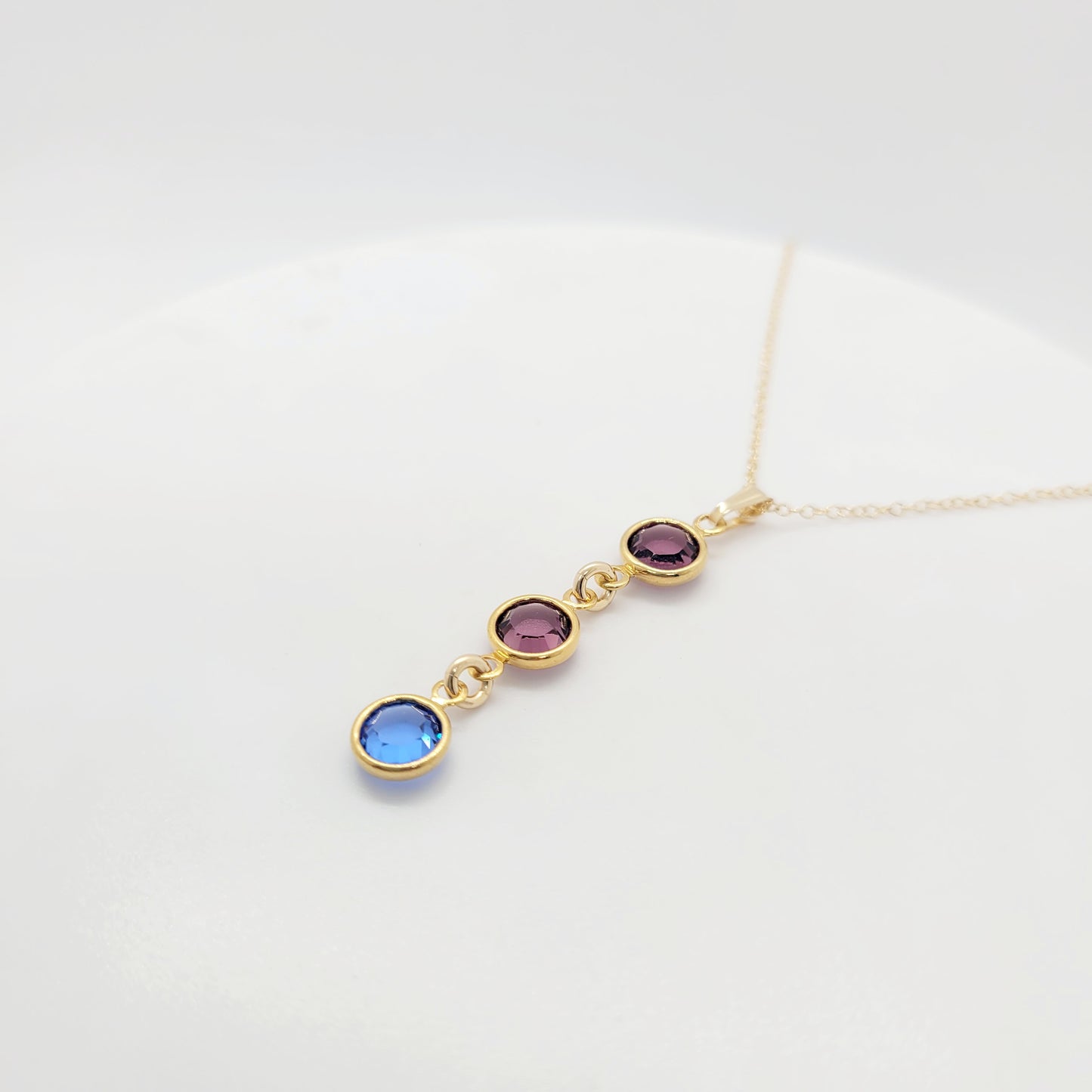14K Gold Filled Personalized Family Birthstone Necklace
