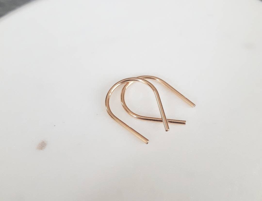 14K Gold Filled Horseshoe Ear Wires