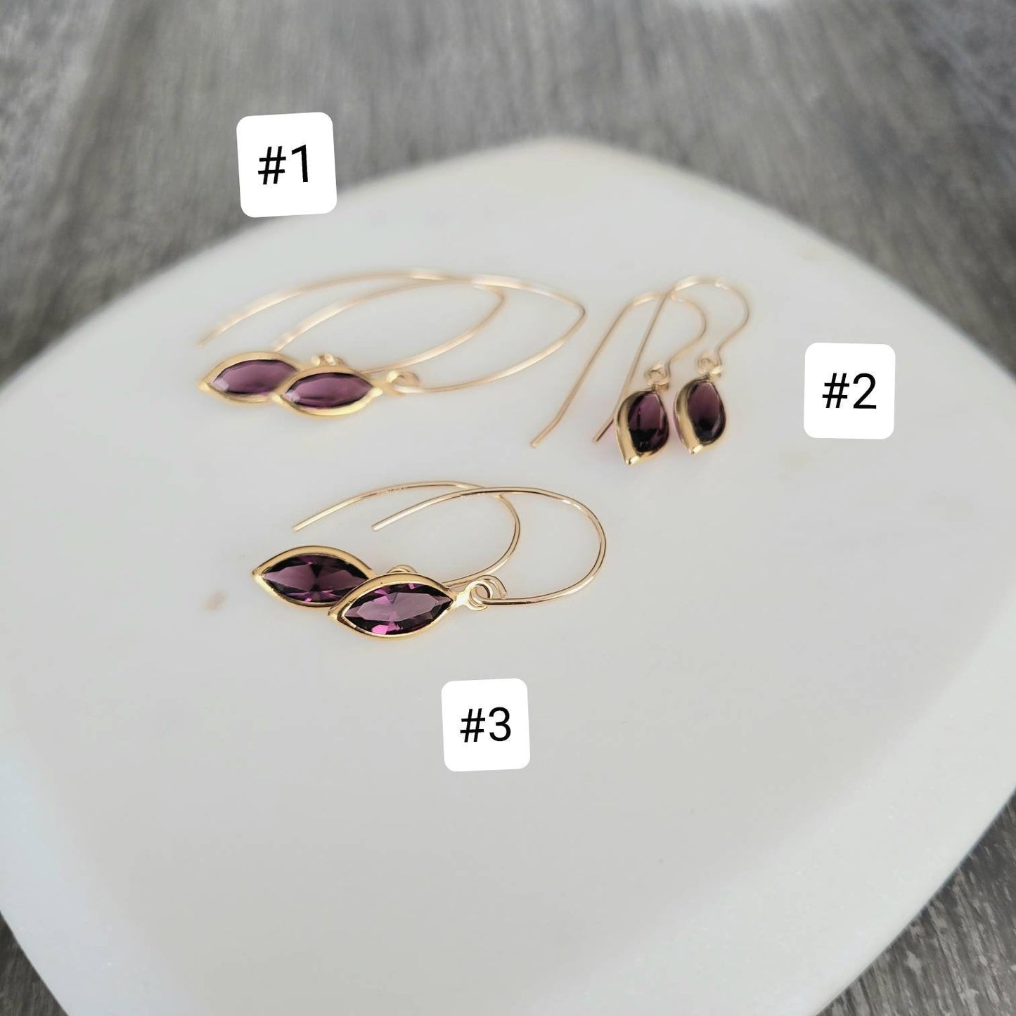 14K Gold Filled Personalized Birthstone Earrings